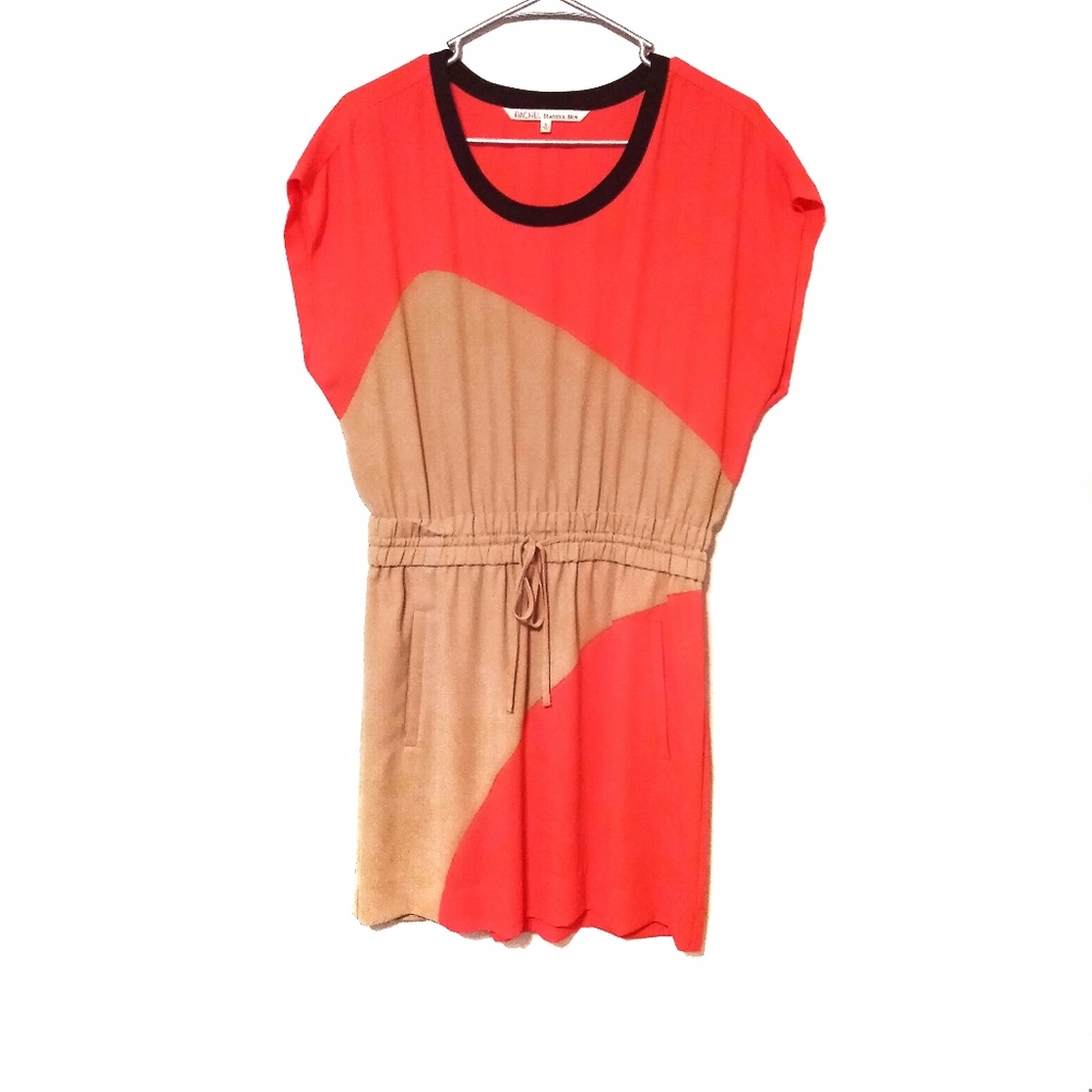Rachel Rachel Roy Pink, Tan and Black Dress/Shirt